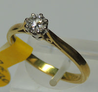 1/3rd carat, solitaire diamond, 18ct gold