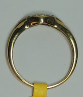 Diamond Set Wishbone Ring.